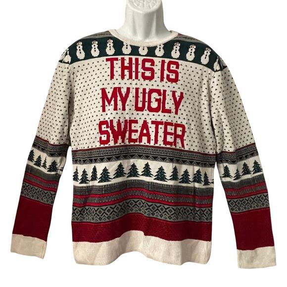 Aeropostale THIS IS MY UGLY CHRISTMAS SWEATER Holiday Sweater Size Small - Picture 1 of 3